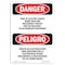 Signmission Safety Sign, OSHA, 10" Height, Rigid Plastic, Risk Of Electric Shock More Than One, Span OS-DS-P-710-VS-1696 - alternate 1